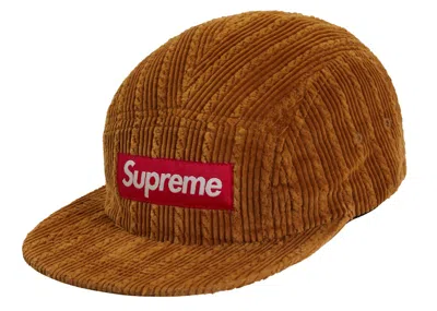 Pre-owned Supreme Rope Corduroy Camp Cap In Brown