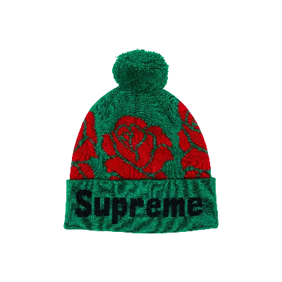 Pre-owned Supreme Rose Beanie 'green'