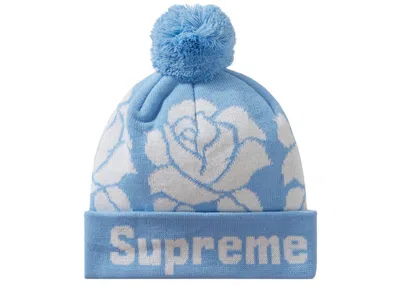 Pre-owned Supreme Rose Beanie In Light Blue