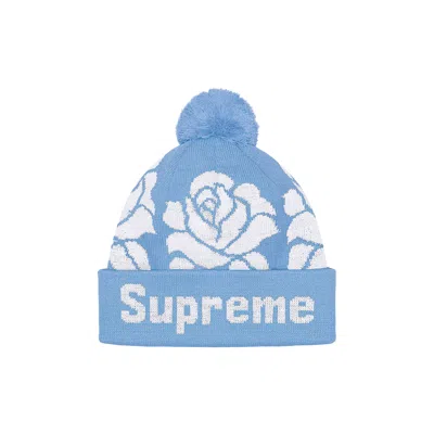 Pre-owned Supreme Rose Beanie 'light Blue'