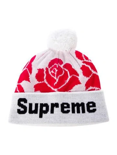 Pre-owned Supreme Rose Beanie In White