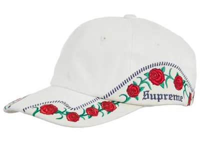 Pre-owned Supreme Roses 6panel In White