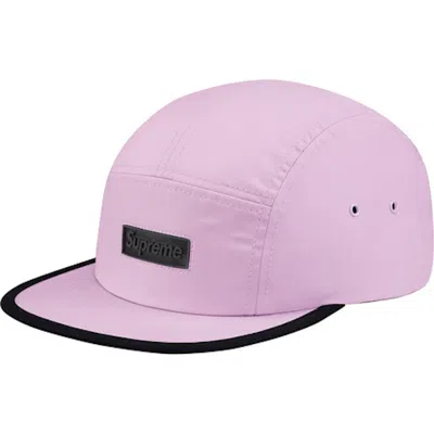 Pre-owned Supreme Rubber Logo Camp Cap In Lavender