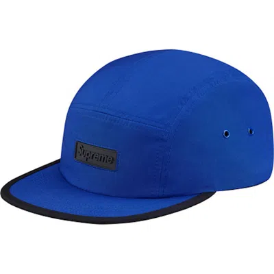 Pre-owned Supreme Rubber Logo Camp Cap In Royal