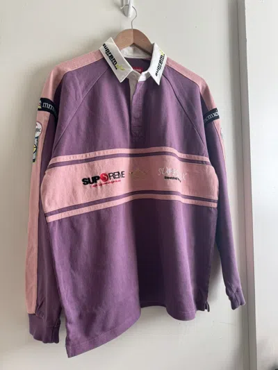 Pre-owned Supreme Rugby Polo In Pink
