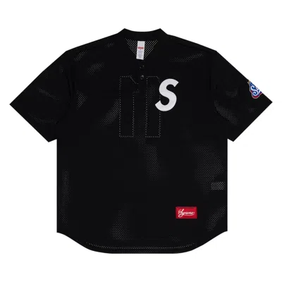 Pre-owned Supreme S Logo Baseball Henley 'black' | Men's Size M