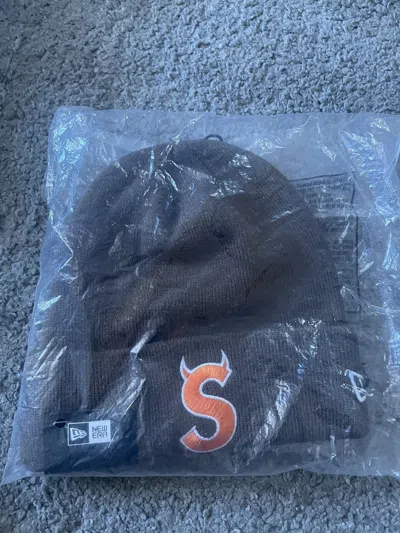 Pre-owned Supreme S Logo Beanie In Brown