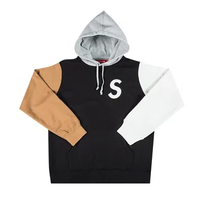 Pre-owned Supreme S Logo Colorblocked Hooded Sweatshirt 'black'
