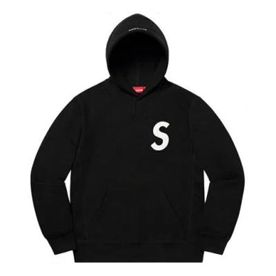 Supreme S Logo Hooded Sweatshirt 'black White'
