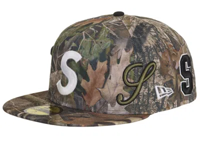 Pre-owned Supreme S Logo New Era 59fifty Fitted Hat In Camo In Multi