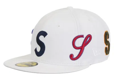 Pre-owned Supreme S Logo New Era 59fifty Fitted Hat In White