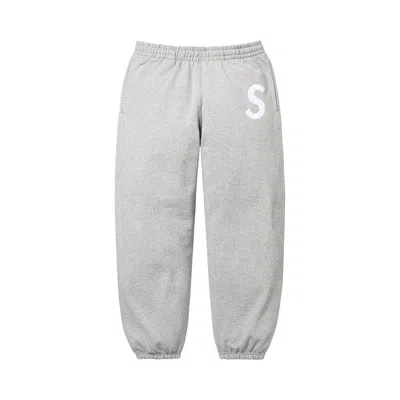 Pre-owned Supreme S Logo Sweatpant 'heather Grey' | Men's Size Xl In Gray