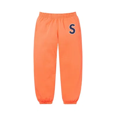 Pre-owned Supreme S Logo Sweatpant 'light Orange' | Men's Size L