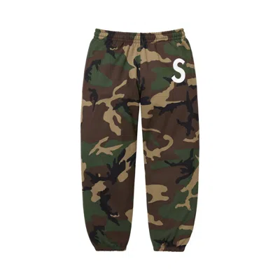 Pre-owned Supreme S Logo Sweatpant 'woodland Camo' | Brown | Men's Size M