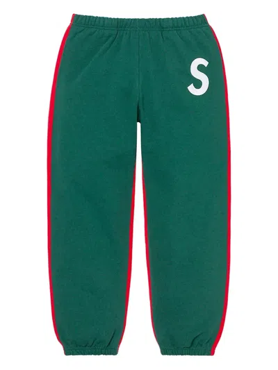 Supreme S Logo Track Pants In Green