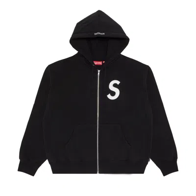Pre-owned Supreme S Logo Zip Up Hooded Sweatshirt 'black'