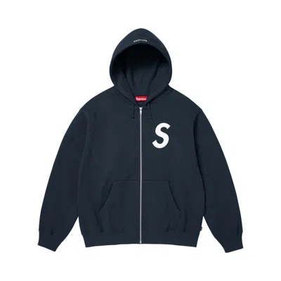 Pre-owned Supreme S Logo Zip Up Hooded Sweatshirt 'navy' | Blue | Men's Size Xl