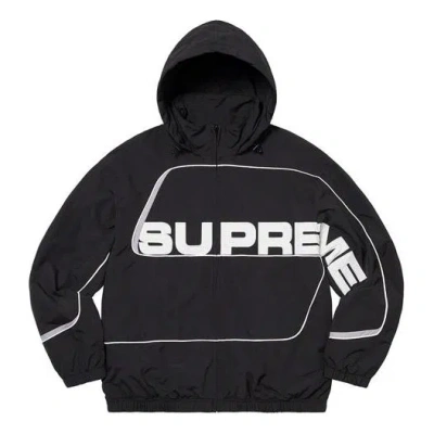 Supreme S Paneled Track Jacket 'black Whtie' | ModeSens