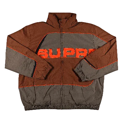 Pre-owned Supreme S Paneled Track Jacket 'brown'