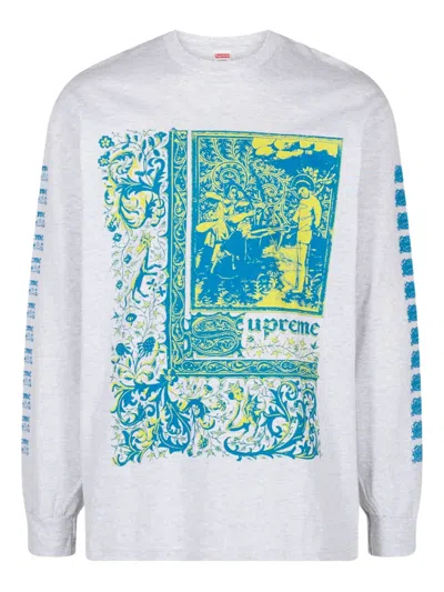 Supreme Saint Sebastian "ash Grey" T-shirt In White
