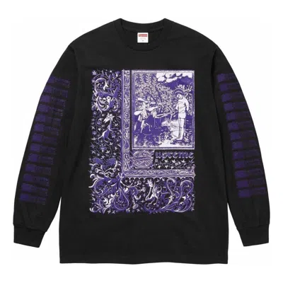 Supreme Saint Sebastian L/s T-shirt 'black Purple'