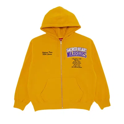 Pre-owned Supreme Salvation Zip Up Hooded Sweatshirt 'gold'