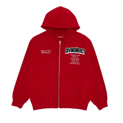 Pre-owned Supreme Salvation Zip Up Hooded Sweatshirt 'red'
