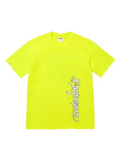 Supreme Satan Graphic T-shirt In Yellow