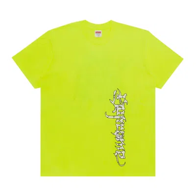 Pre-owned Supreme Satan Tee 'fluorescent Yellow' | Men's Size M