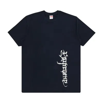 Pre-owned Supreme Satan Tee 'navy' In Blue