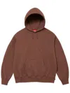 SUPREME SATIN-APPLIQUÉ "BROWN" HOODIE