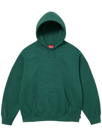 Supreme Satin-appliqué Hoodie In Green