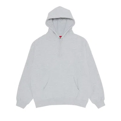 Pre-owned Supreme Satin Appliqué Hooded Sweatshirt 'ash Grey'