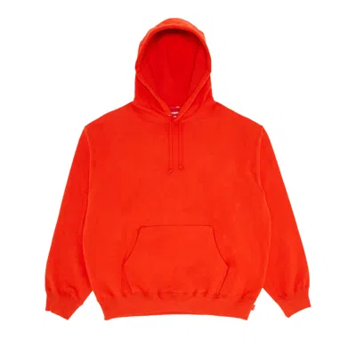 Pre-owned Supreme Satin Appliqué Hooded Sweatshirt 'bright Orange'