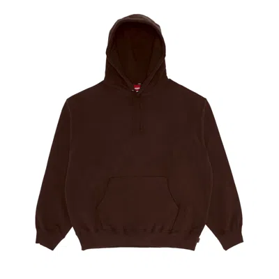 Pre-owned Supreme Satin Appliqué Hooded Sweatshirt 'brown'