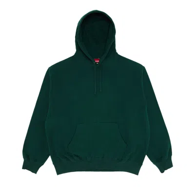 Pre-owned Supreme Satin Appliqué Hooded Sweatshirt 'dark Green'