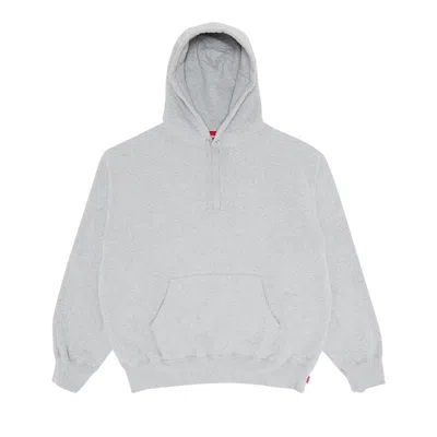 Pre-owned Supreme Satin Appliqué Hooded Sweatshirt 'heather Grey'