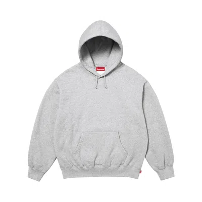 Pre-owned Supreme Satin Appliqué Hooded Sweatshirt 'heather Grey' | Men's Size L In Gray