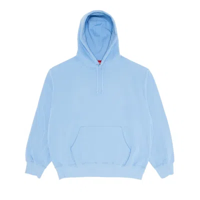 Pre-owned Supreme Satin Appliqué Hooded Sweatshirt 'light Blue'