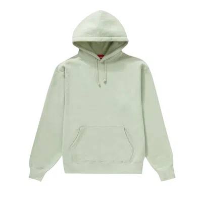 Pre-owned Supreme Satin Appliqué Hooded Sweatshirt 'mint' In Green
