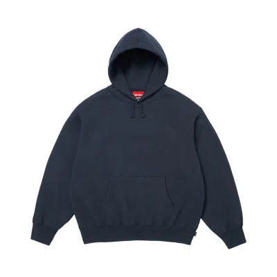 Pre-owned Supreme Satin Appliqué Hooded Sweatshirt 'navy' | Blue | Men's Size L