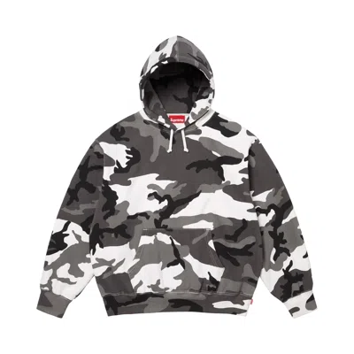 Pre-owned Supreme Satin Appliqué Hooded Sweatshirt 'snow Camo' | White | Men's Size M