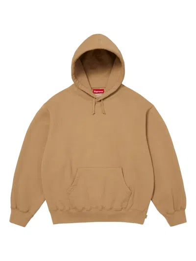 Supreme Satin-appliqué Hoodie In Brown