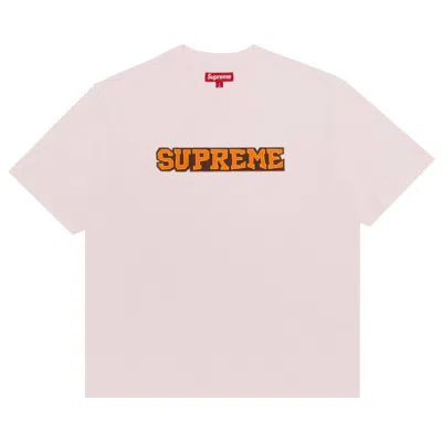 Pre-owned Supreme Satin Appliqué Short-sleeve Top 'light Pink' | Men's Size S