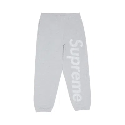 Pre-owned Supreme Satin Appliqué Sweatpant 'ash Grey'