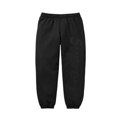 Pre-owned Supreme Satin Appliqué Sweatpant 'black'
