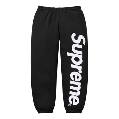 Supreme Satin Appliqué Sweatpant 'black'