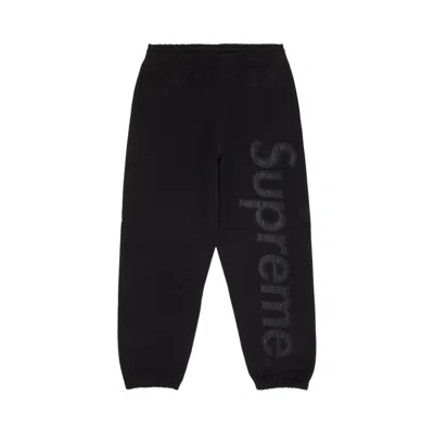 Pre-owned Supreme Satin Appliqué Sweatpant 'black'