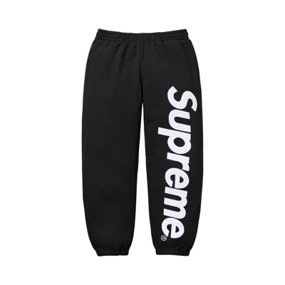 Pre-owned Supreme Satin Appliqué Sweatpant 'black' | Men's Size M