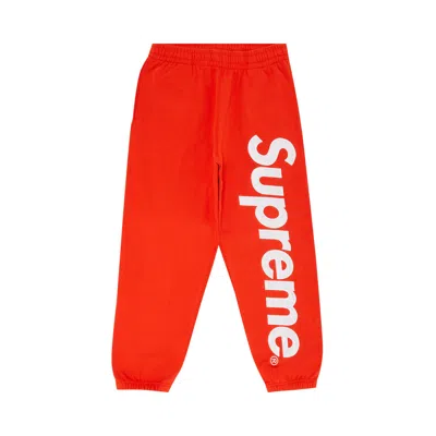 Pre-owned Supreme Satin Appliqué Sweatpant 'bright Orange'